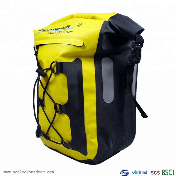 Impermeable Bicicleta Mochila Con Amarillo 25 litros