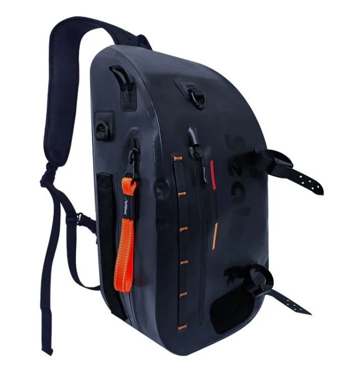 Mochila de pesca con mosca, bolso de hombro ajustable para aparejos de pesca