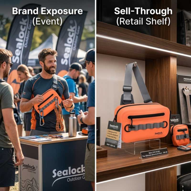 Bolsa bandolera impermeable para marcas promocionales y minoristas