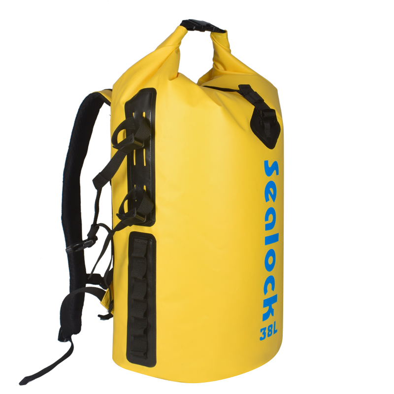 Mochila seca impermeable para kayak 38 litros.