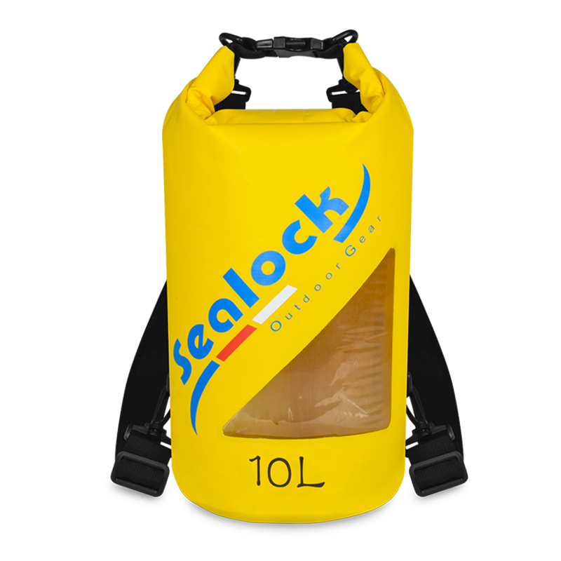 Bolsa seca impermeable de 20 litros con ventana.